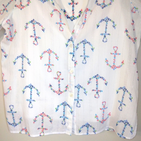 Alfred Dunner 100% Cotton Button Down with Attatched Tank Size Small - Picture 6 of 14